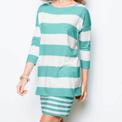 Mint Layered Knit Dress